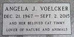 Angie Voelcker's grave marker
